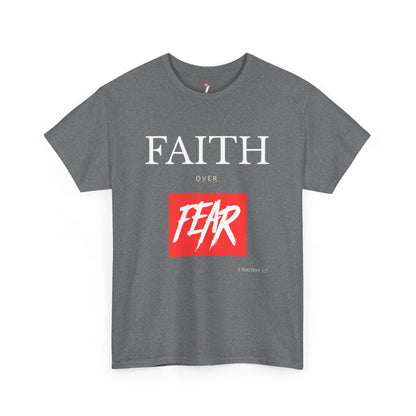 Faith Over Fear Men's Unisex Heavy Cotton Tee