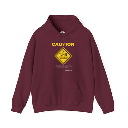 "Caution Salvation Under Construction" Graphic Pullover Hoodie