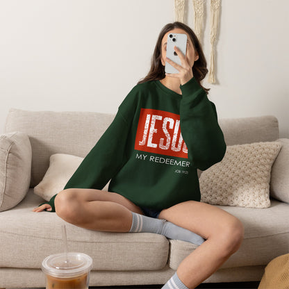 "Jesus My Redeemer" Inspirational Crewneck Sweatshirt