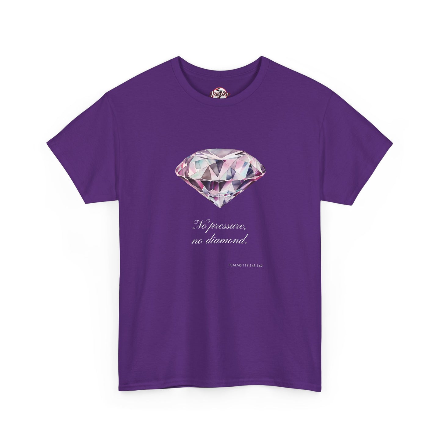 "No Pressure, No Diamond" Women's Inspirational Graphic T-Shirt