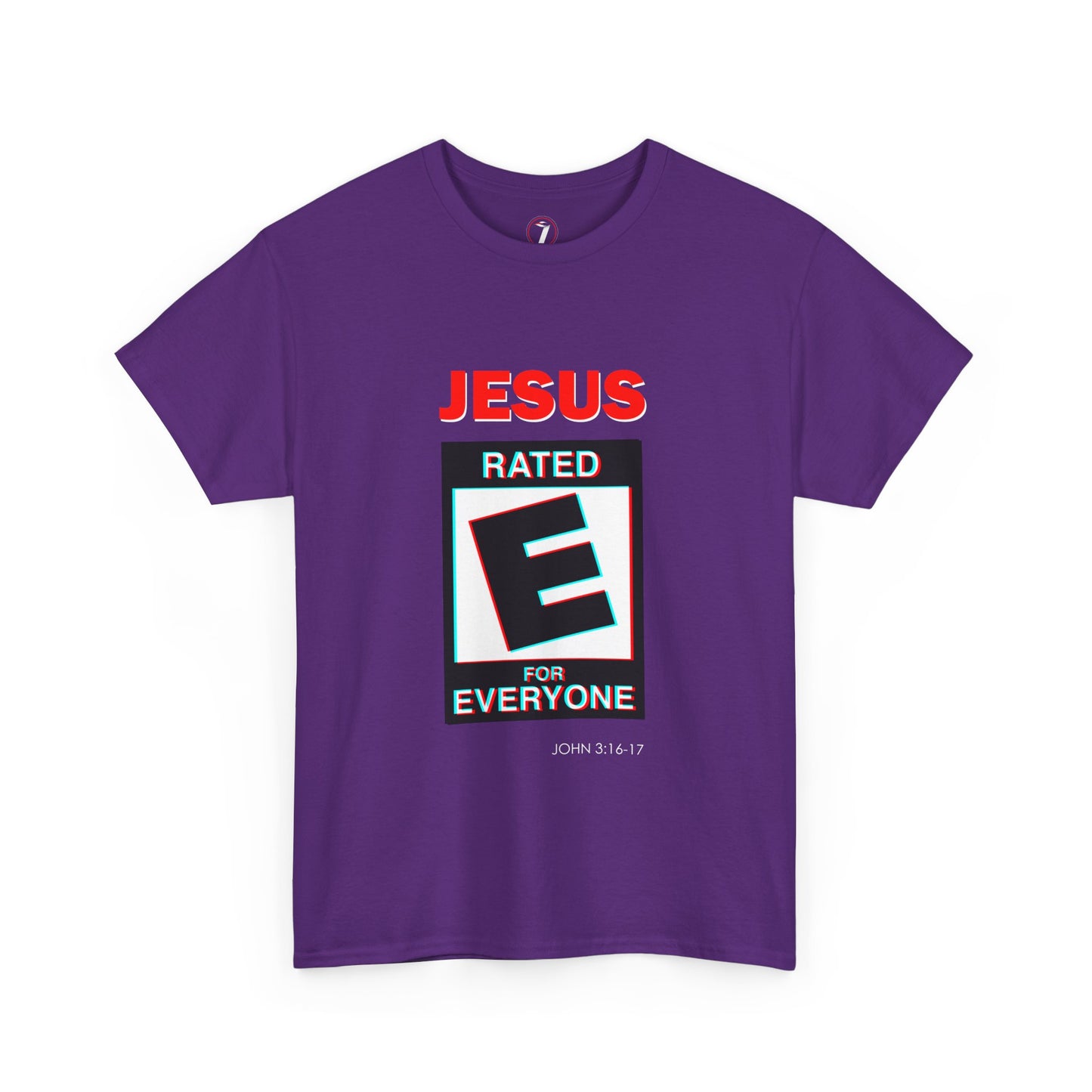 Jesus Rated E Unisex Heavy Cotton Tee Christian T-Shirt