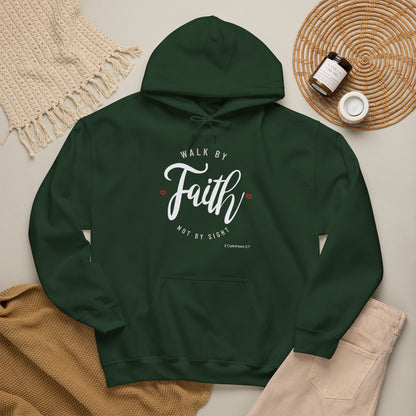 "Walk by Faith Not by Sight" Motivational Pullover Hoodie