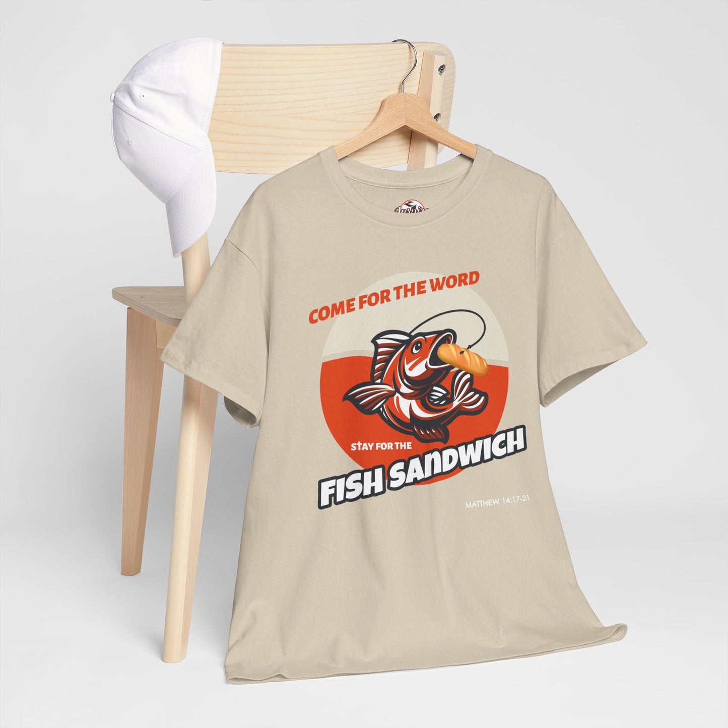 "Come for the Word" Fish Sandwich Graphic T-Shirt