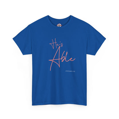 "He's Able" Women's Inspirational T-Shirt