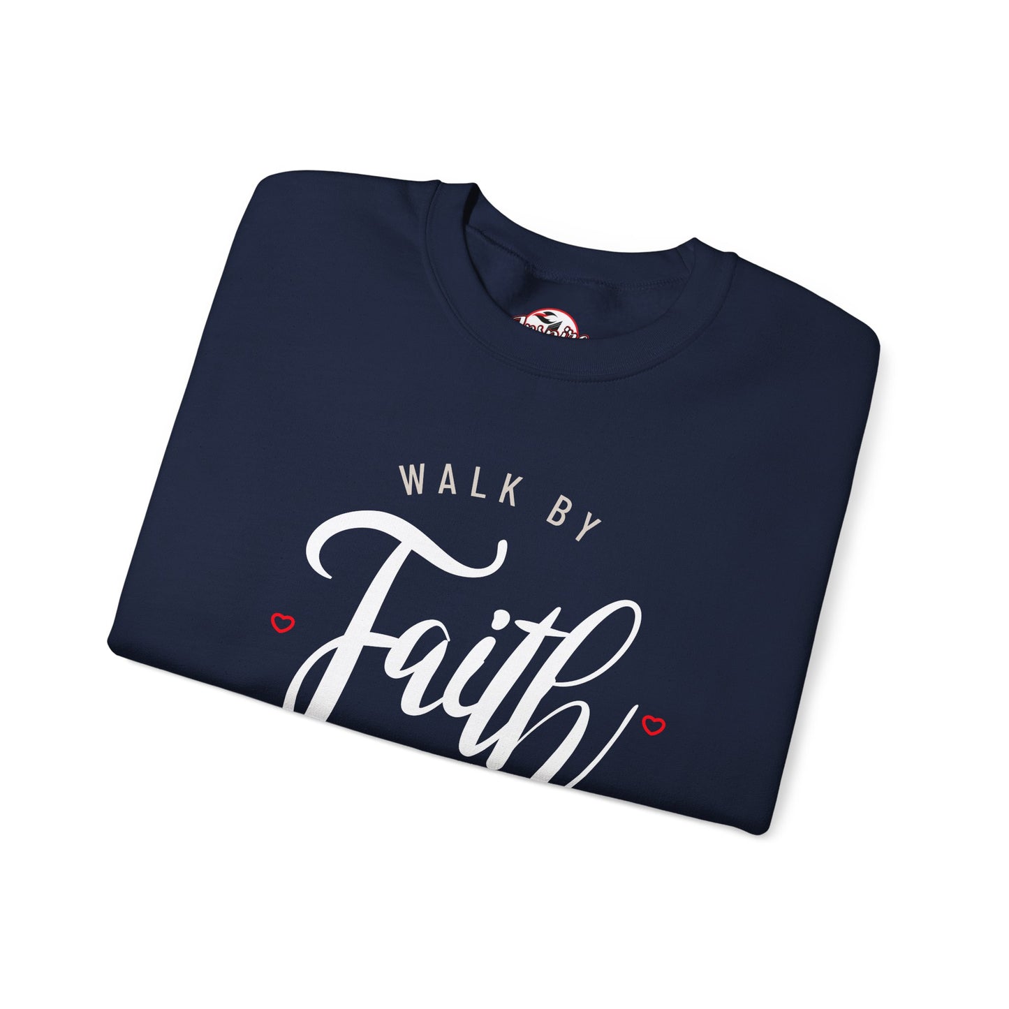 "Walk by Faith, Not by Sight" Motivational Pullover Crewneck Sweatshirt