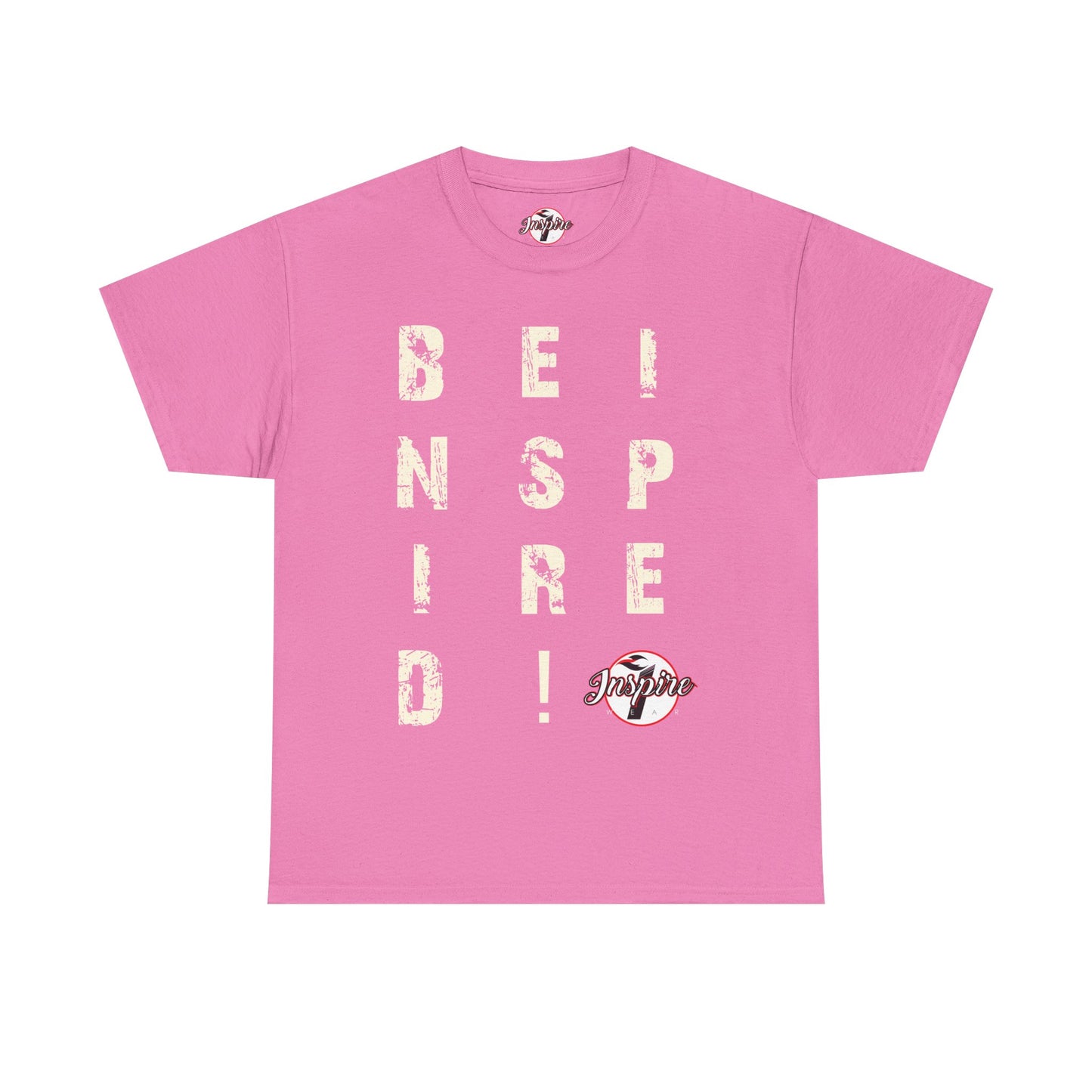 "Be Inspired" Motivational Vertical Graphic T-Shirt