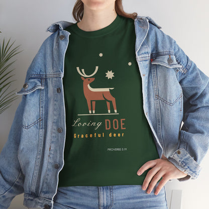 "Loving Doe Graceful Deer" Women's Inspirational Graphic T-Shirt