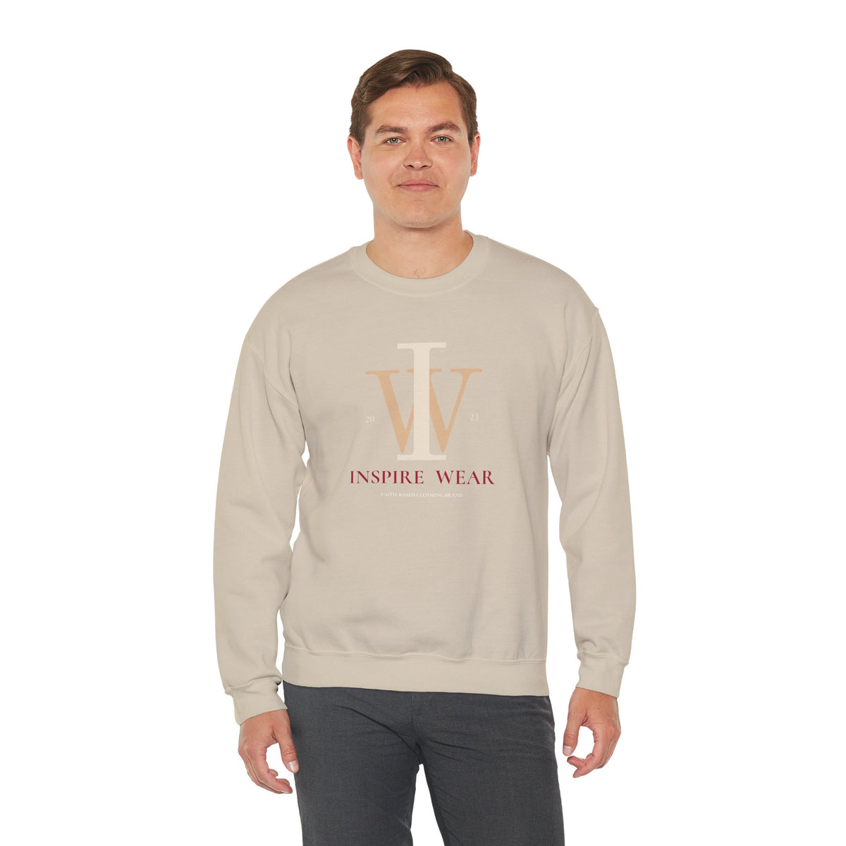 Inspire Wear IW Monogram Logo Crewneck Sweatshirt
