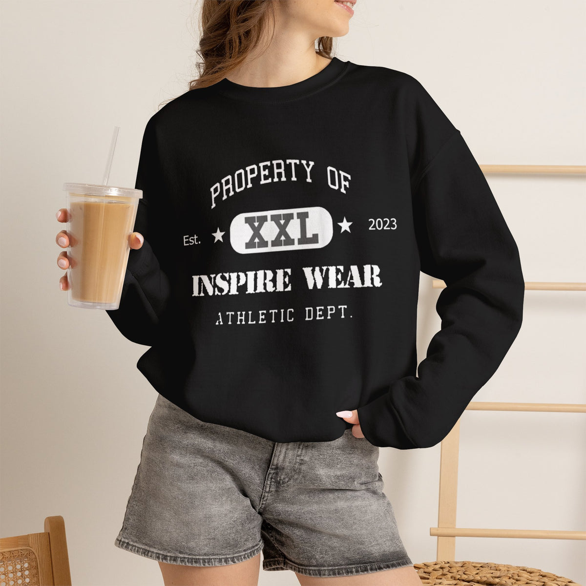 "Property of Inspire Wear" Athletic Crewneck Sweatshirt