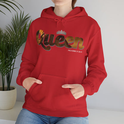 "I am Queen" Womens Affirmation Heavy Blend™ Hooded Sweatshirt