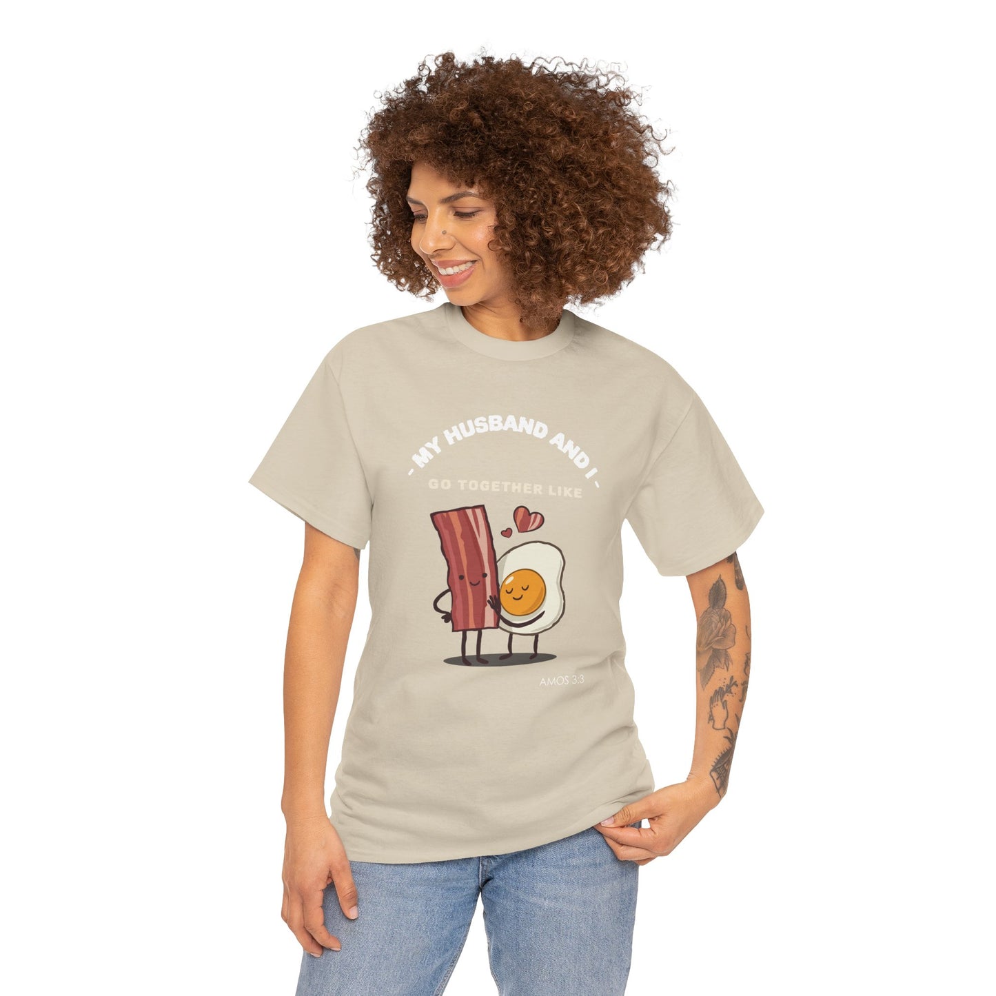 "My Husband and I Go Together Like Bacon & Eggs" Couple Breakfast Graphic Tee