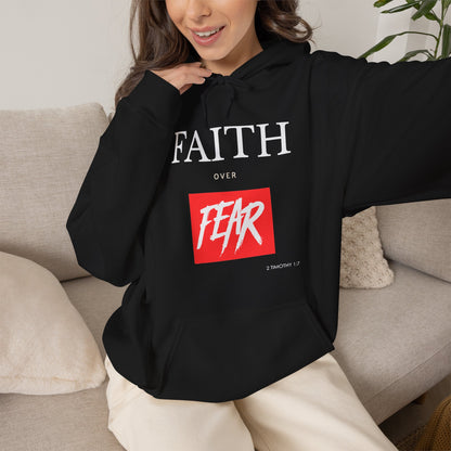 "Faith Over Fear" Inspirational Pullover Hoodie