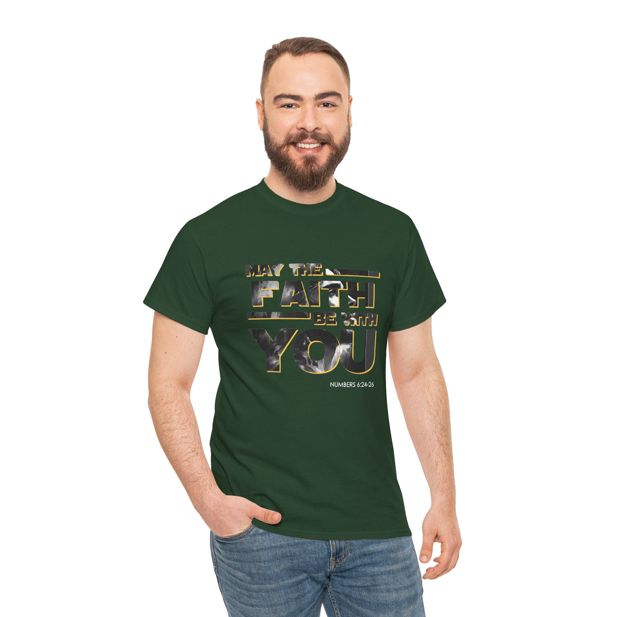 "May The Faith Be With You" Inspirational Graphic T‑Shirt