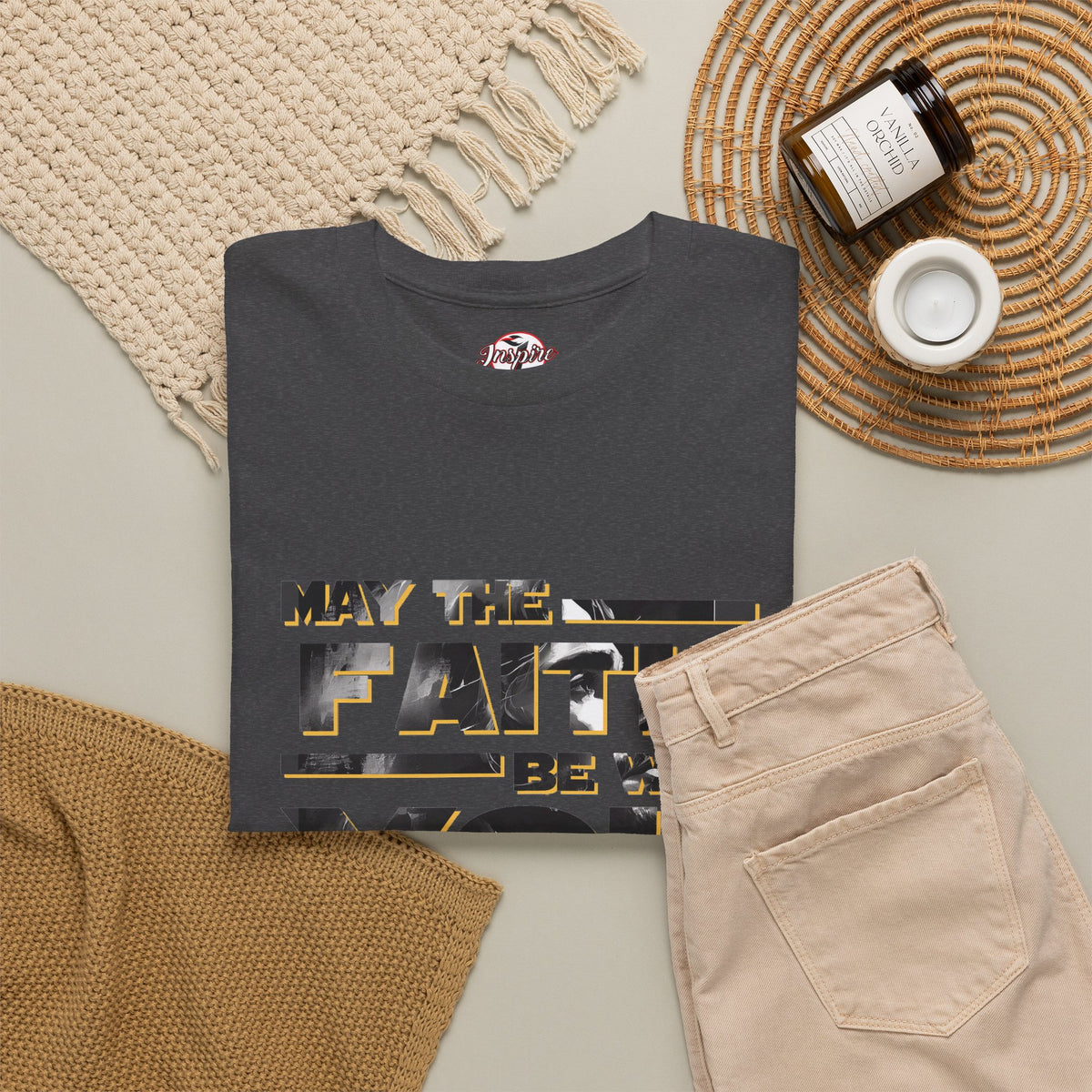 "May The Faith Be With You" Inspirational Graphic T‑Shirt