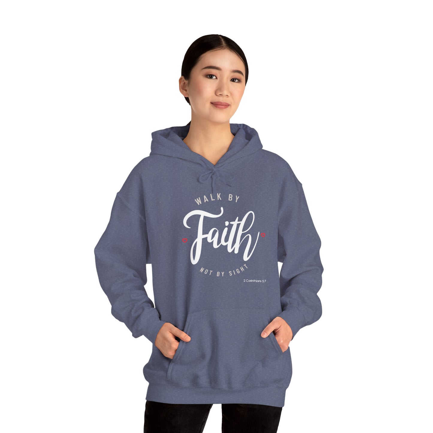 "Walk by Faith Not by Sight" Motivational Pullover Hoodie