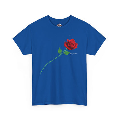 "Fearfully and Wonderfully Made" Rose Affirmative Graphic T-Shirt