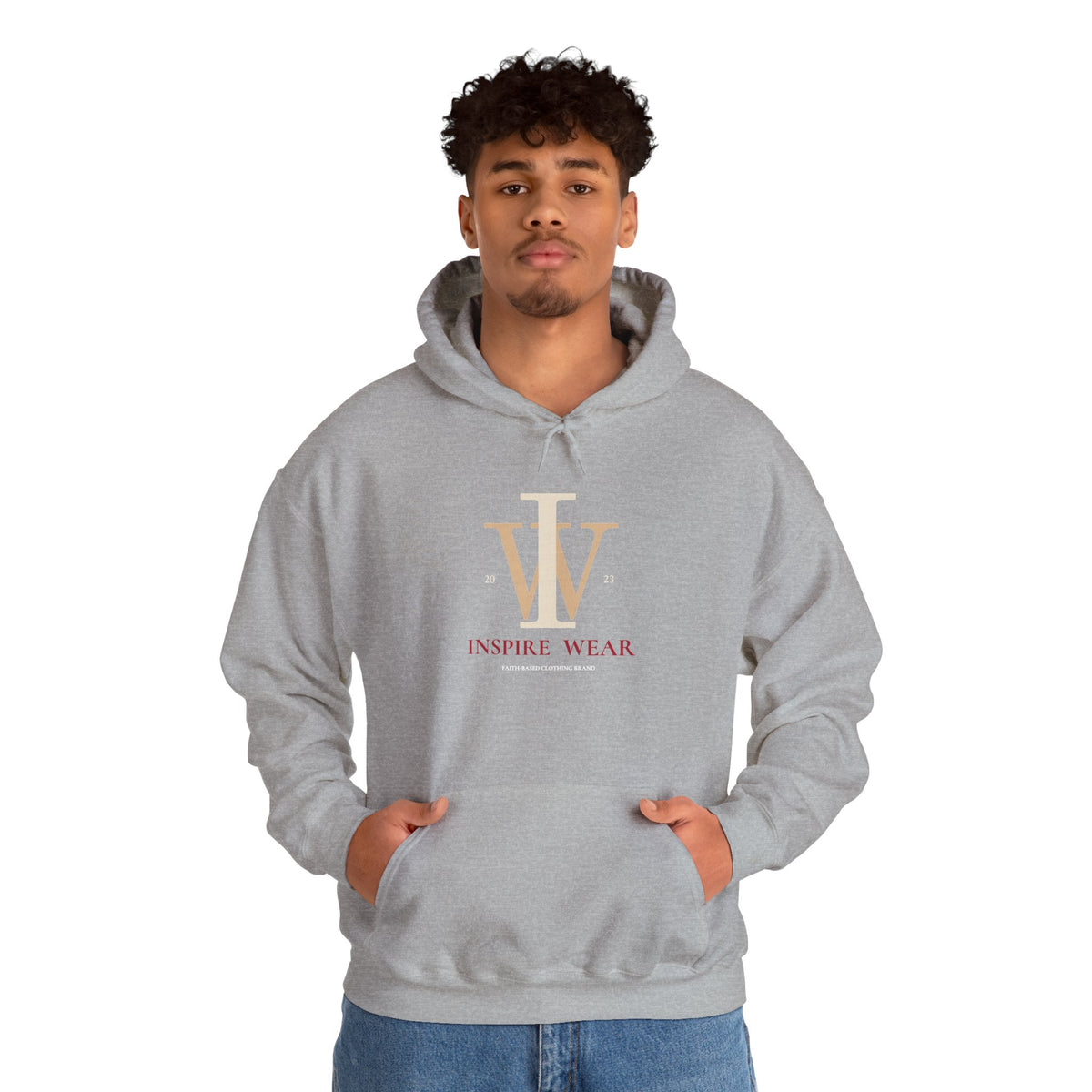 Inspire Wear IW Monogram Logo Pullover Hoodie