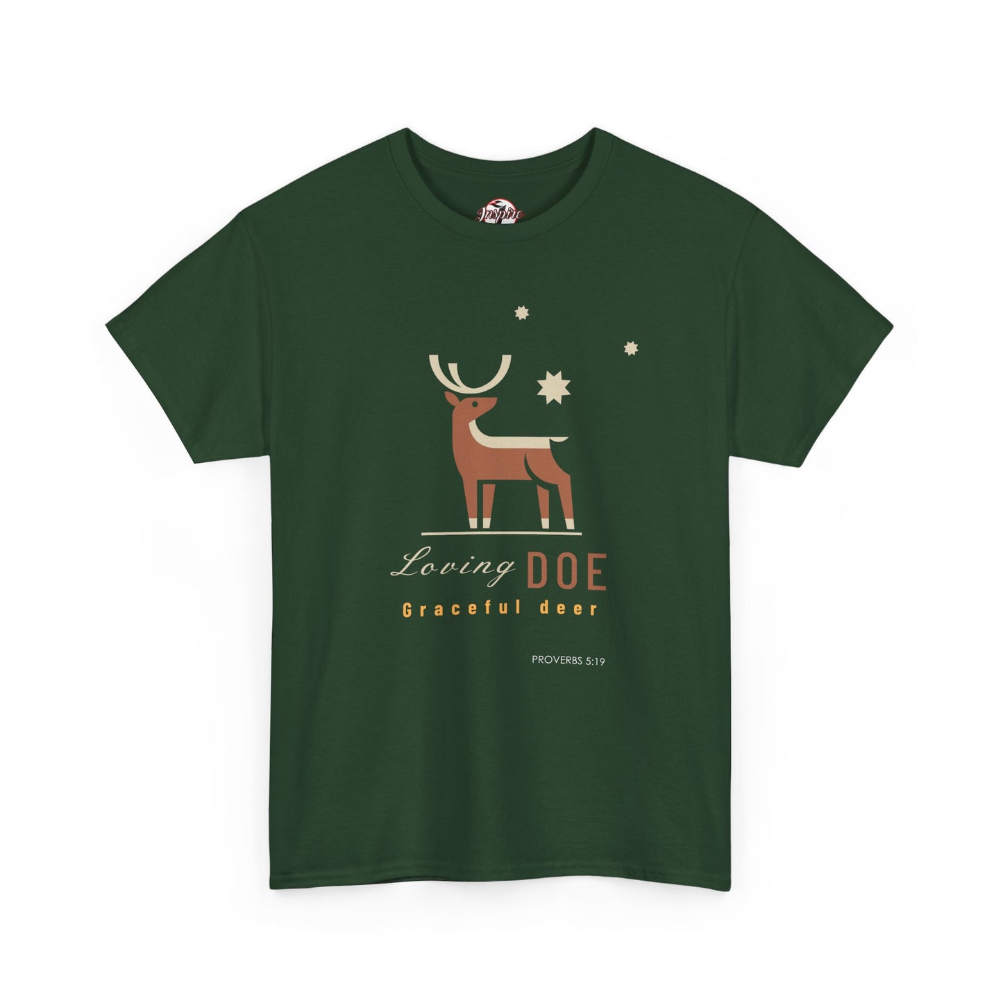 "Loving Doe Graceful Deer" Women's Inspirational Graphic T-Shirt
