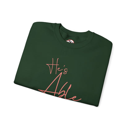 "He's Able" Women's Inspirational Crewneck Sweatshirt