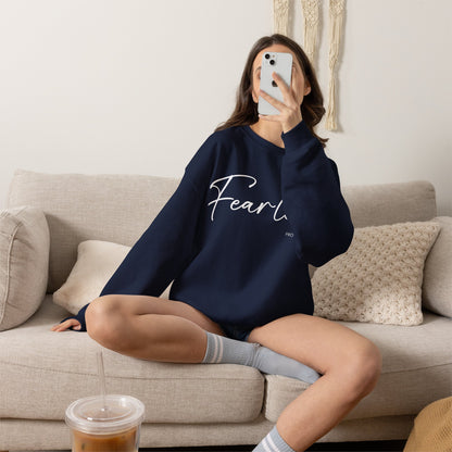 "Fearless" Inspirational Crewneck Sweatshirt — (Proverbs 31)