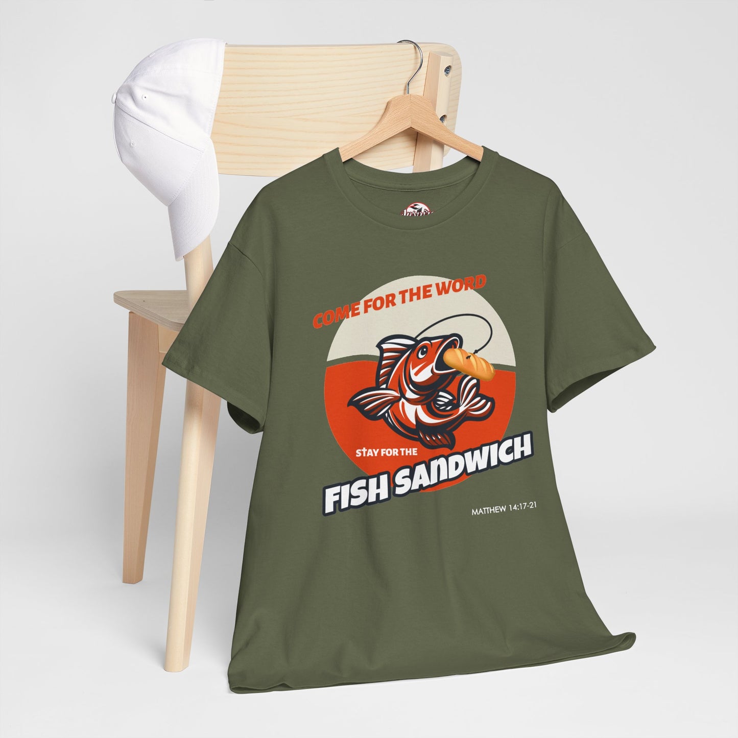 "Come for the Word" Fish Sandwich Graphic T-Shirt