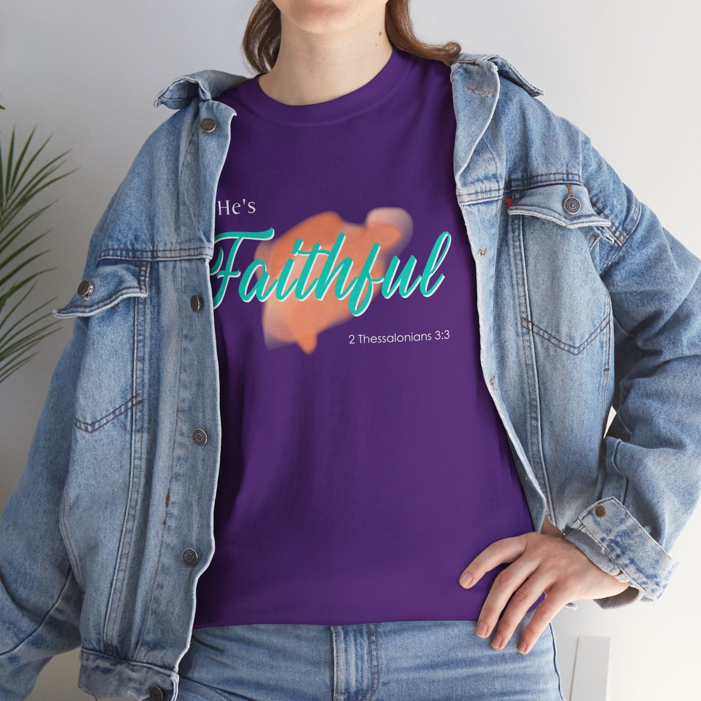 "He’s Faithful" Inspirational Women's T-Shirt