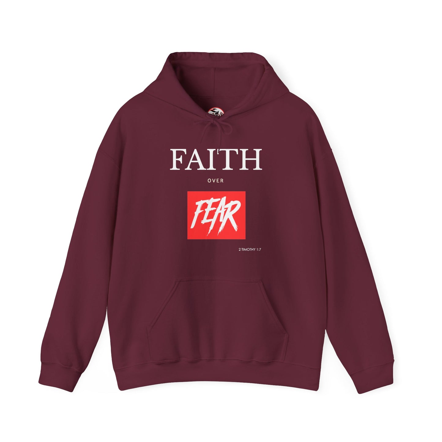 "Faith Over Fear" Inspirational Pullover Hoodie