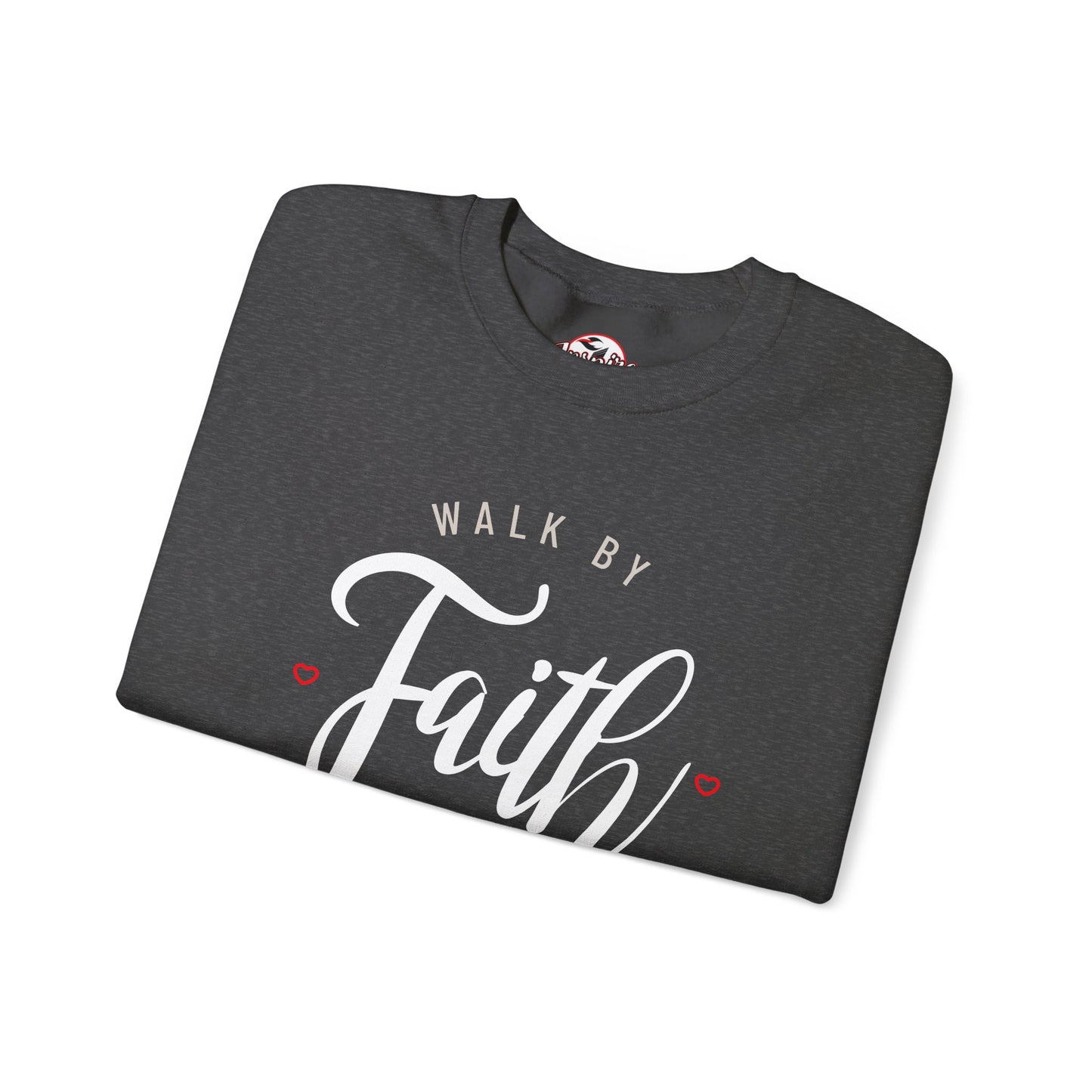 "Walk by Faith, Not by Sight" Motivational Pullover Crewneck Sweatshirt