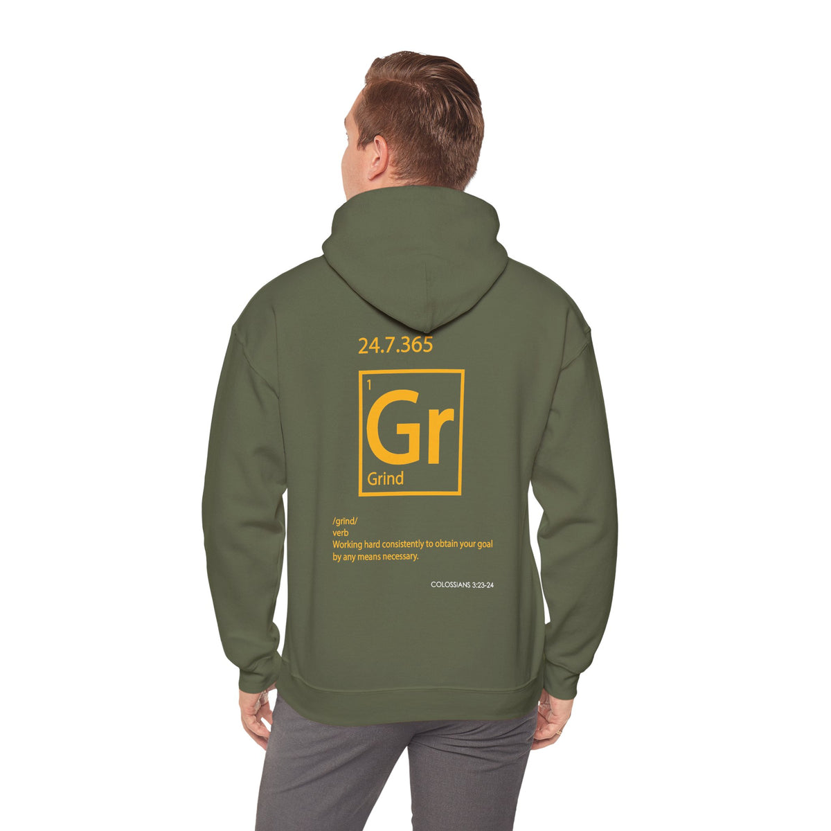 "Grind" Motivational Unisex Pullover Hoodie
