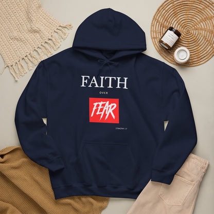 "Faith Over Fear" Inspirational Pullover Hoodie