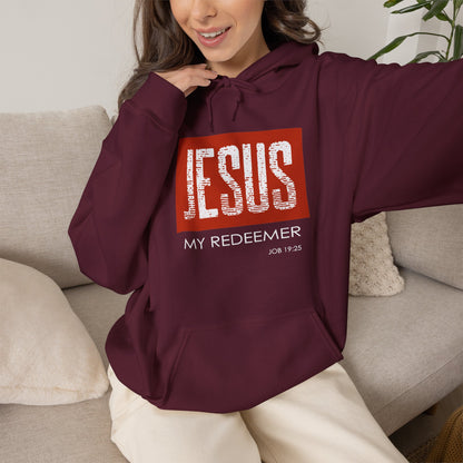 "Jesus My Redeemer" Inspirational Pullover Hoodie