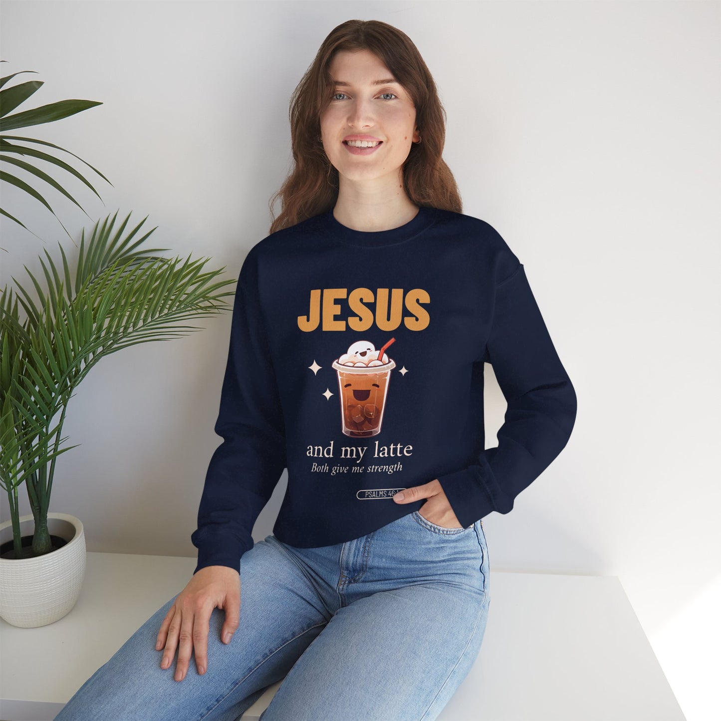 "Jesus and My Latte" Crewneck Sweatshirt