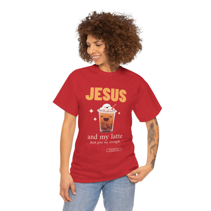 “Jesus and My Latte” Faith & Coffee Unisex Graphic Tee