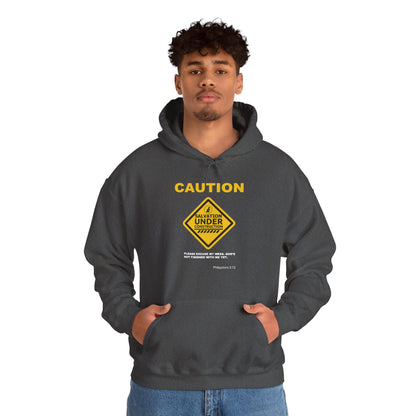 "Caution Salvation Under Construction" Graphic Pullover Hoodie
