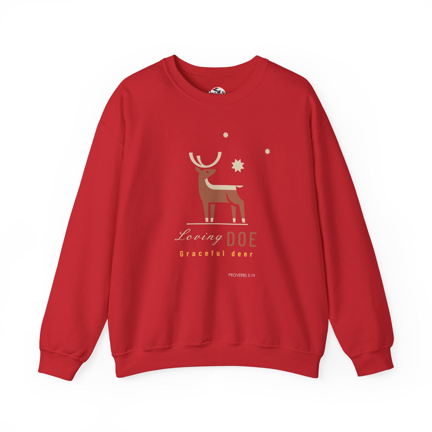 "Loving Doe Graceful Deer" Women's Inspirational Crewneck Sweatshirt