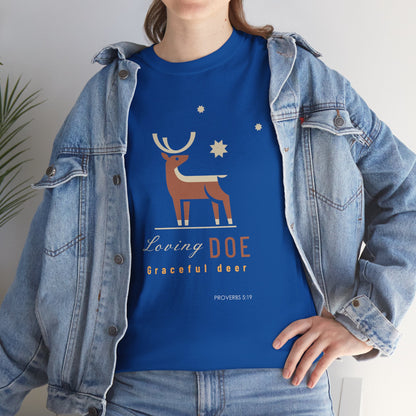 "Loving Doe Graceful Deer" Women's Inspirational Graphic T-Shirt