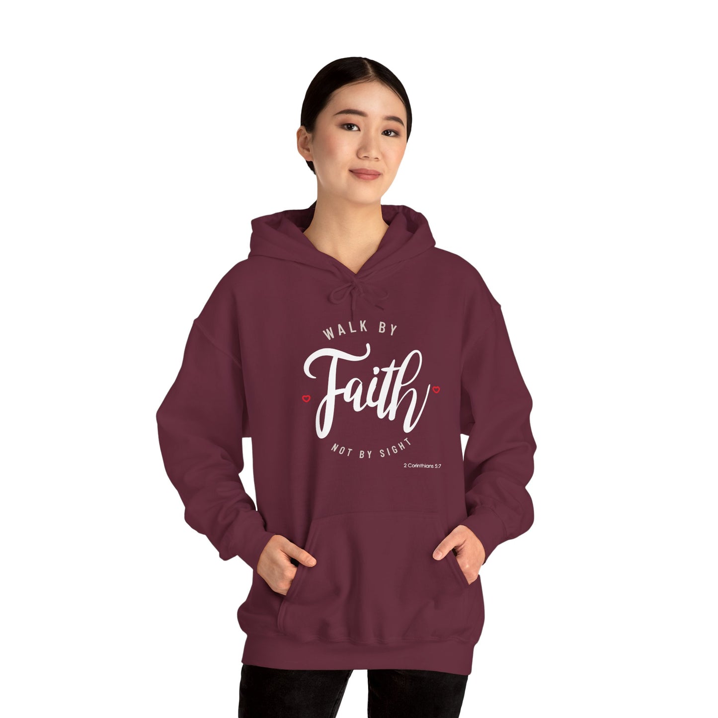 "Walk by Faith Not by Sight" Motivational Pullover Hoodie