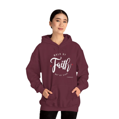 "Walk by Faith Not by Sight" Motivational Pullover Hoodie