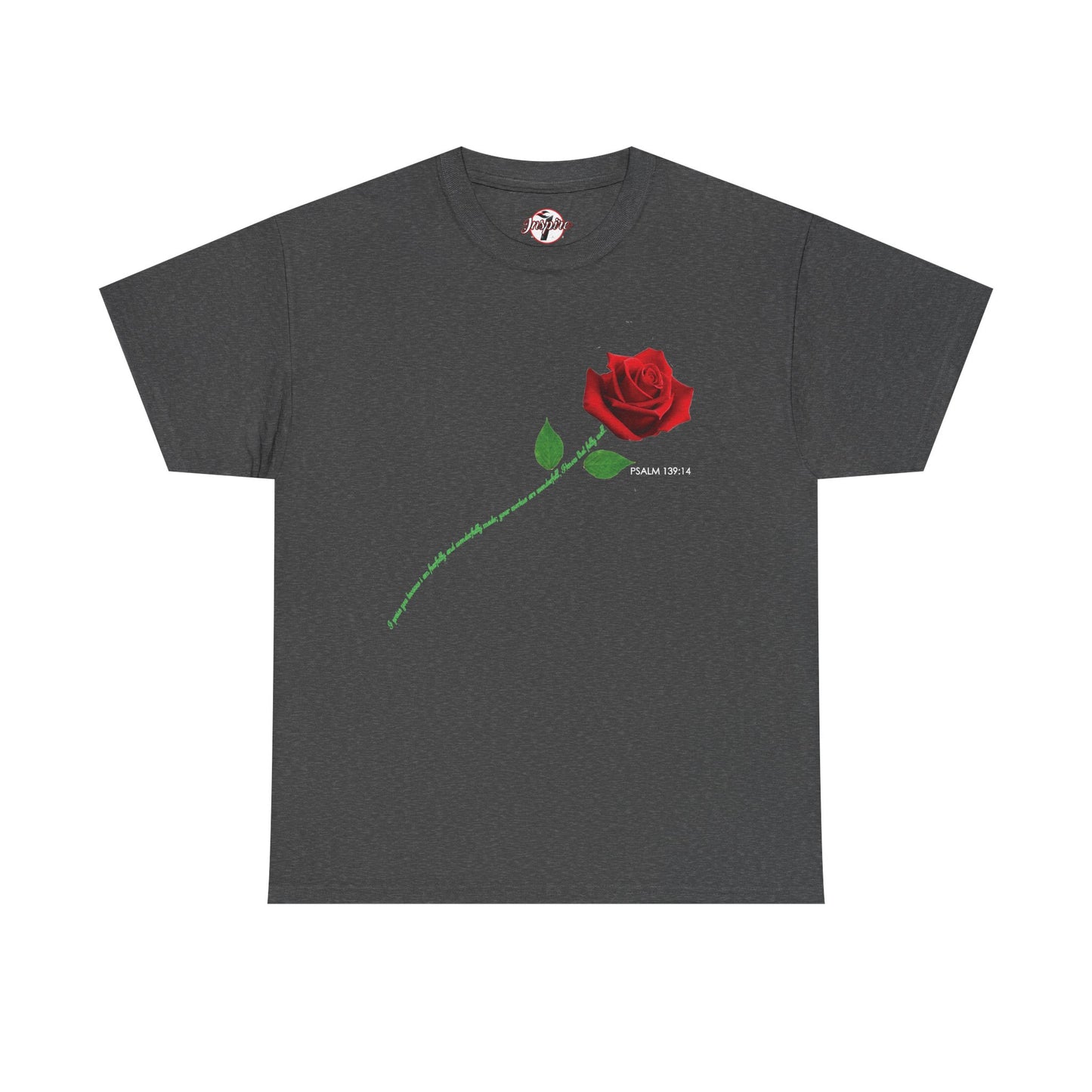 "Fearfully and Wonderfully Made" Rose Affirmative Graphic T-Shirt