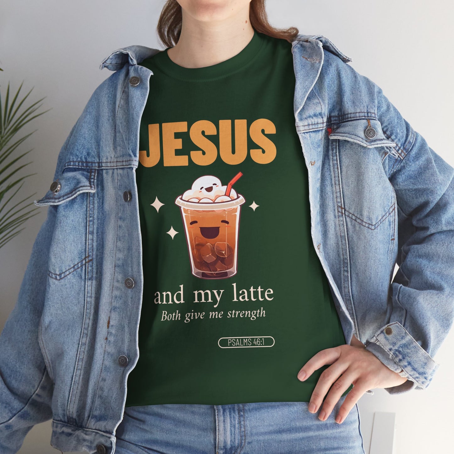“Jesus and My Latte” Faith & Coffee Unisex Graphic Tee