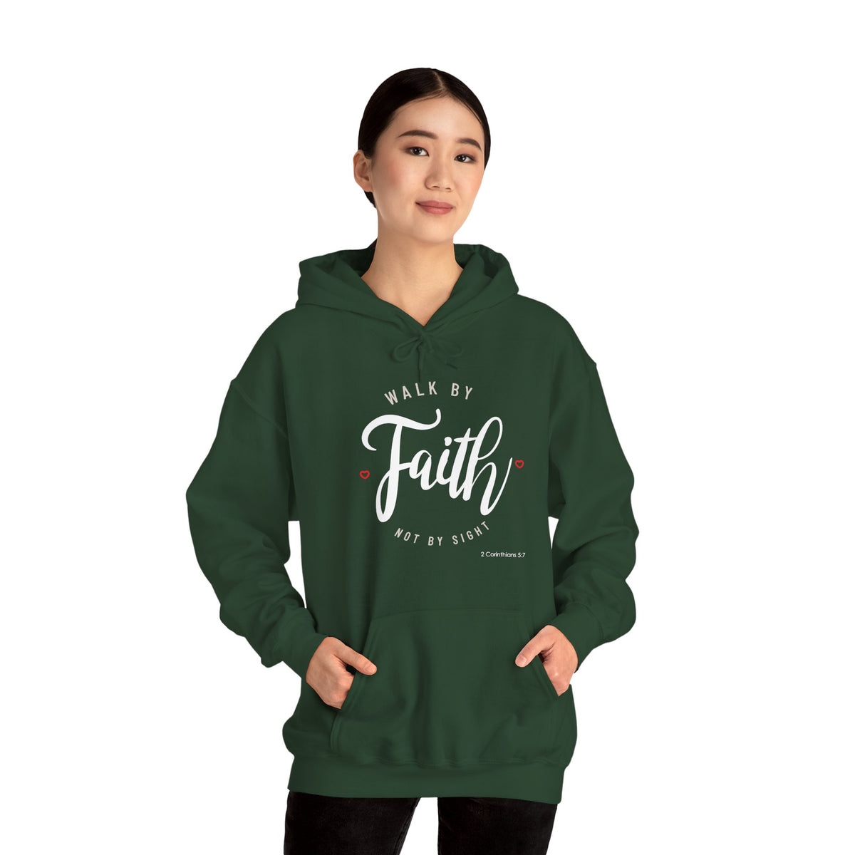 "Walk by Faith Not by Sight" Motivational Pullover Hoodie