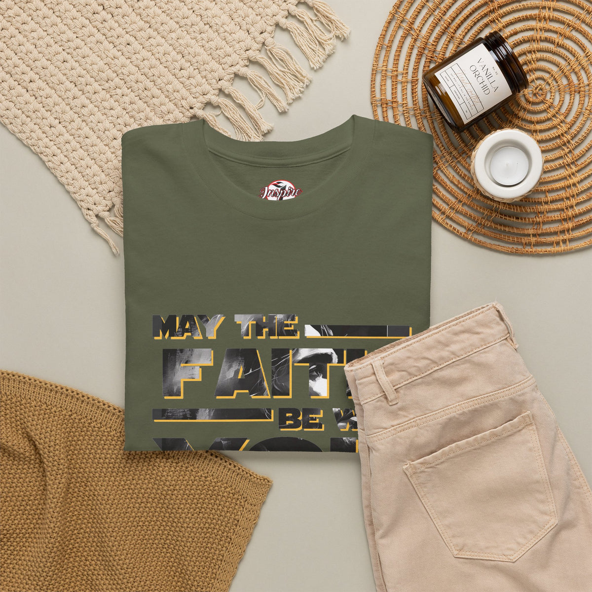 "May The Faith Be With You" Inspirational Graphic T‑Shirt