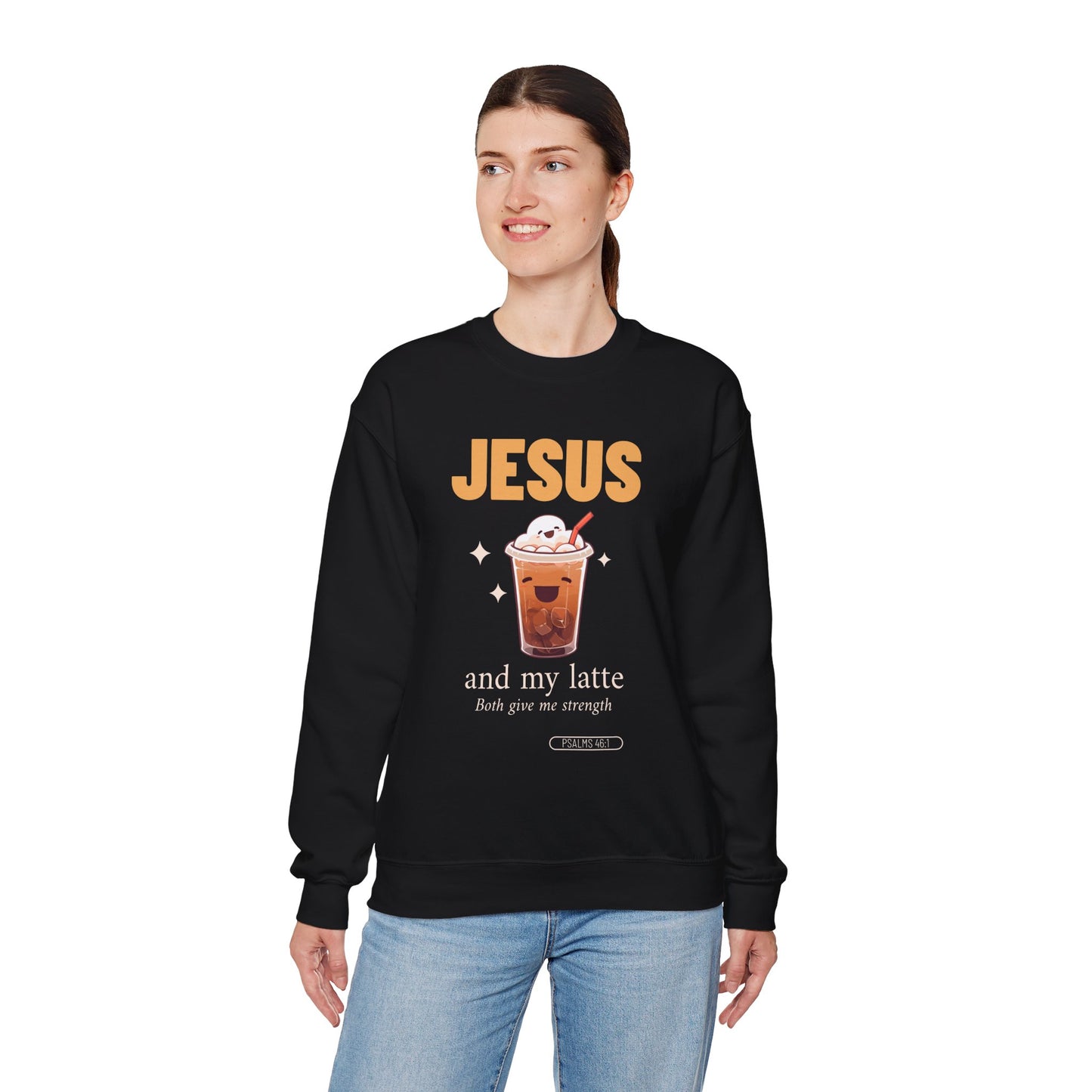 "Jesus and My Latte" Crewneck Sweatshirt