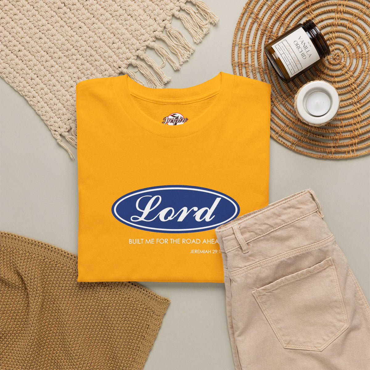 Lord Built Me Inspirational Crewneck T-Shirt