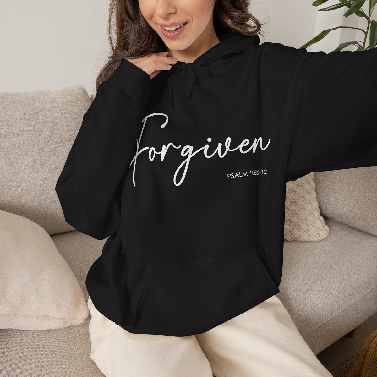 "Forgiven" Inspirational Pullover Hoodie