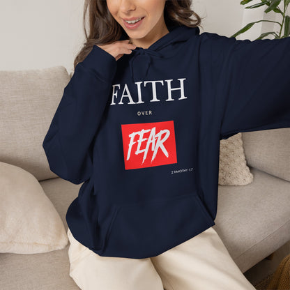 "Faith Over Fear" Inspirational Pullover Hoodie