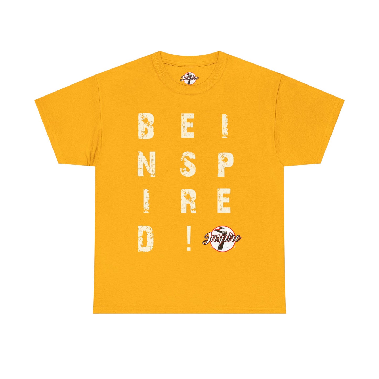 "Be Inspired" Motivational Vertical Graphic T-Shirt