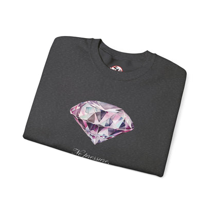 "No Pressure, No Diamond" Inspirational Crewneck Sweatshirt