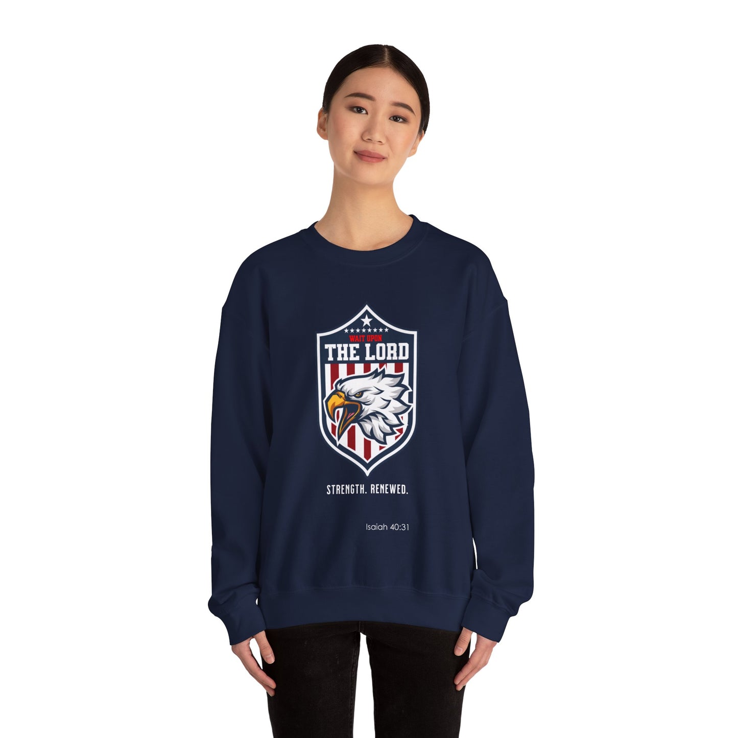 Wait Upon the Lord Unisex Heavy Blend™ Crewneck Sweatshirt