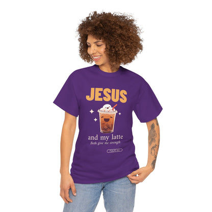 “Jesus and My Latte” Faith & Coffee Unisex Graphic Tee